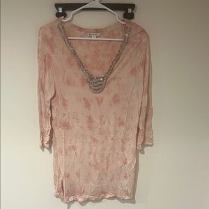 SPANNER Light Pink Top with Beaded Detail